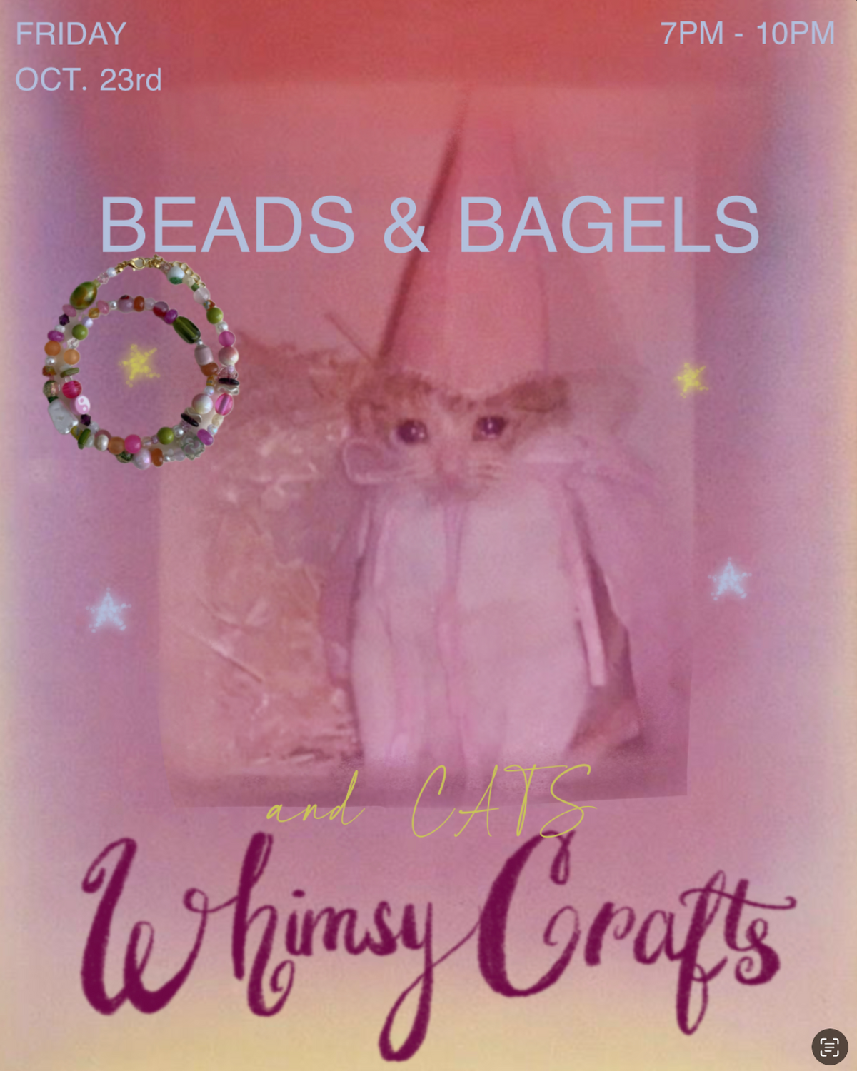 ⋆𐙚 ̊. LLSC After Dark Presents: Whimsy Crafts: Beads & Bagels ⋆˚ʚɞ